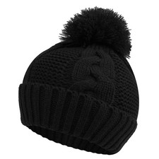 Winter Knit Baby Hat Twist Warm Beanie Boys Girls Infant Toddler Pompom