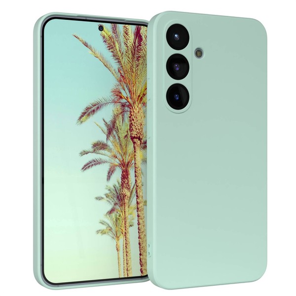 HandyhüLle FüR Samsung Galaxy S25 Silikon Back Cover Schutz Handy Case MintgrüN-image