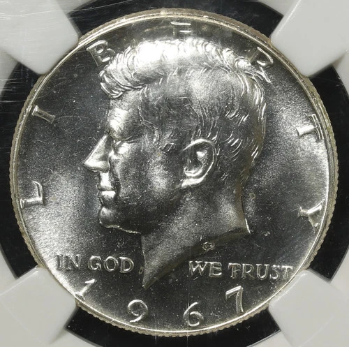 1967 SMS NGC MS67 Kennedy Half Dollar