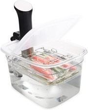 Versatile 12-Quart Sous Vide Container with Built-in Rack and Collapsible......