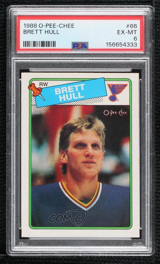 1988-89 O-Pee-Chee Brett Hull #66 Rookie RC HOF 1o4l