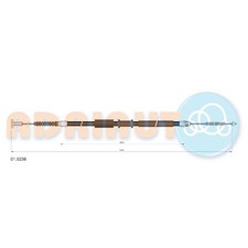 Handbremsseil hinten links für Alfa Romeo 145 930 146 | 24631829