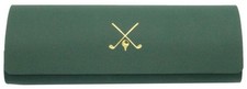 David Van Hagen Mens Golf Embossed Cloth and Glasses Case - Green