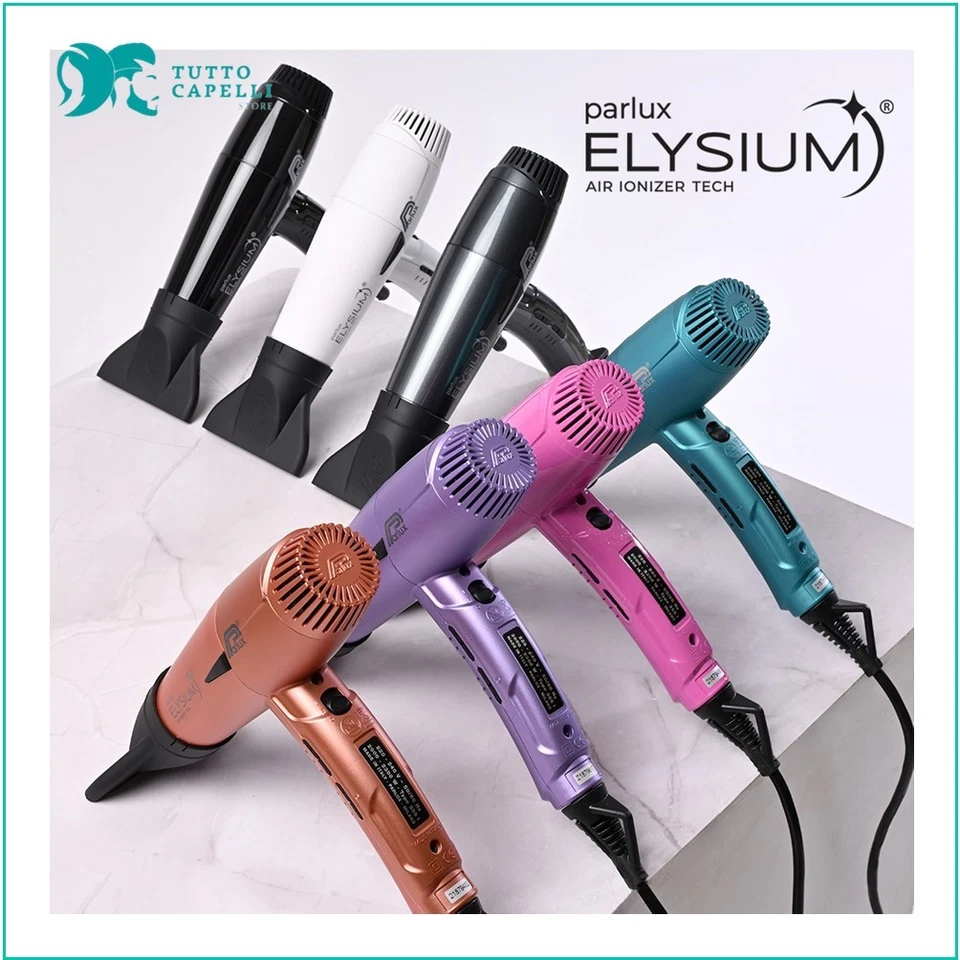 PARLUX ELYSIUM asciugacapelli professionale compatto e potente in tutti i colori