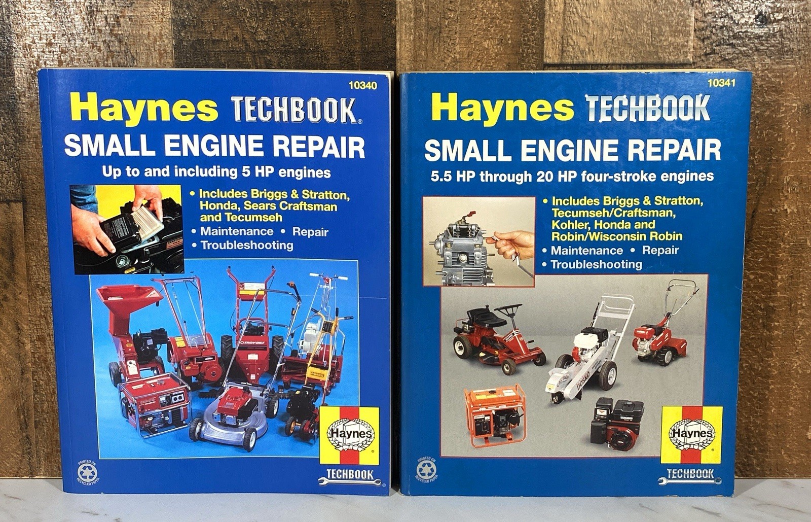 Lot of 2 Haynes Techbook Small Engine Repair Manuals 10340 and 10341 Paperbacks