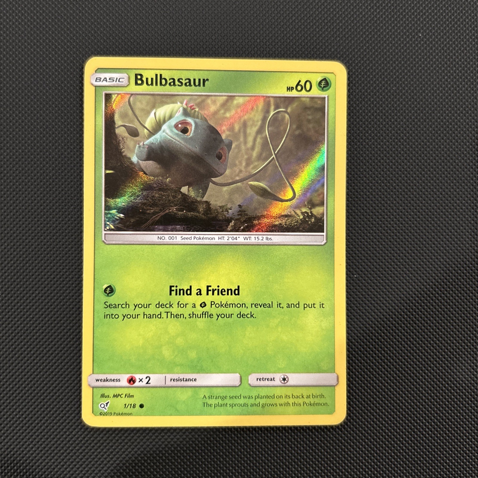 Bulbasaur Detective Pikachu Holo Common 1/18 2019 The Pokémon Company English