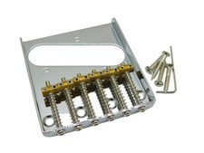 Chrome Tele Telecaster Vintage Style Bridge with Individual Brass saddles