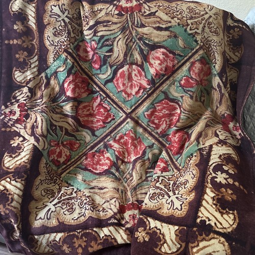 LAP BLANKET Horsehair Vintage Mohair Carriage Chase? 54X60 Heavy Wool Feel Rose