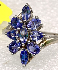 NWT Sterling Silver Multiple Purple Stone Clu...