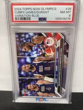 2024 Topps Now Olympic/ James/Curry/ Durant #26 VARIATION-Blue Topps Logo🔥🔥📈