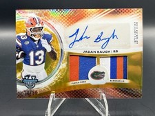 Jadan Baugh PLAYER WORN Dual Patch Auto - Gold Refractor /50 - Florida Gators