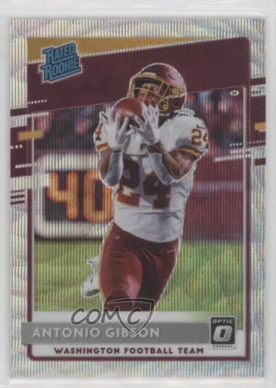 2020 Donruss Optic Rated Rookies Wave Prizm 96/199 Antonio Gibson Rookie RC 0nr3