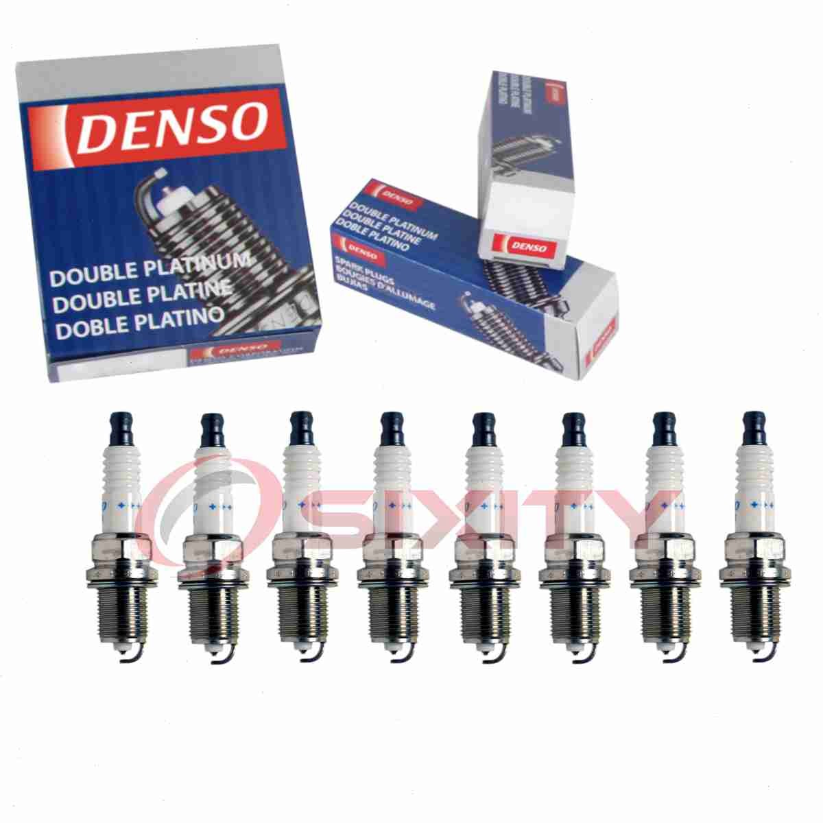 8 pc Denso Platinum Long Life Spark Plugs for 1986 Cadillac Fleetwood 5.0L fh