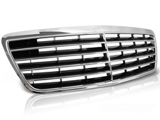 Sport Kühlergrill Front für Mercedes W210 E-KLASSE 06.1999-03.2002 Chrom schwarz