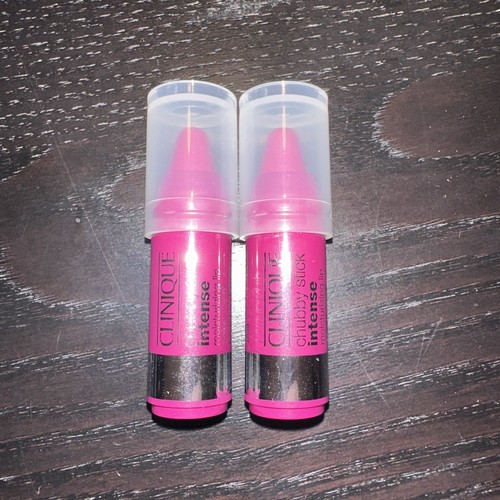 2 x Clinique Chubby Stick Moisturizing Lip Colour Mini - 09 Roundest Raspberry