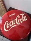 Vintage 1950’s Drink Coca Cola 16 Inch Button Sign