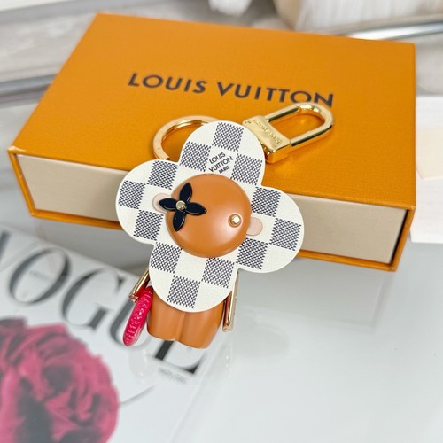 LOUIS VUITTON Damier Azur Vivienne Bag Charm Key Holder Full Set