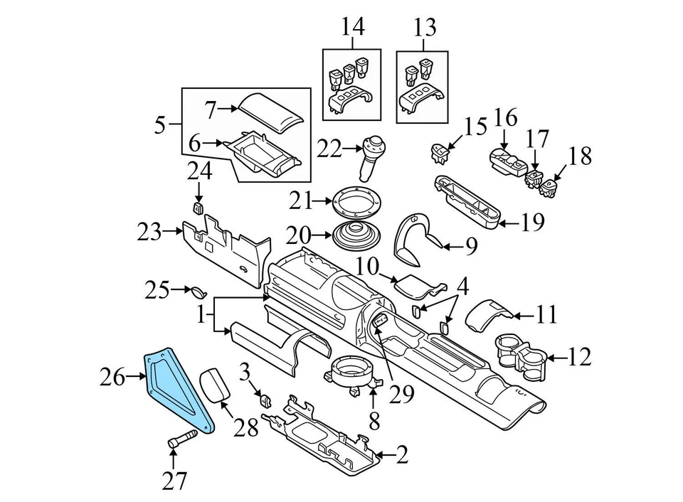AUDI TT QUATTRO 1999-2006 - Consola central derecha mango de agarre / barra 8N0857646 Foto 4 de 4