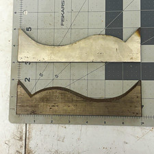 Matched Pair Wood Moulder Profile Knives Wide Decorative Trim Cutters