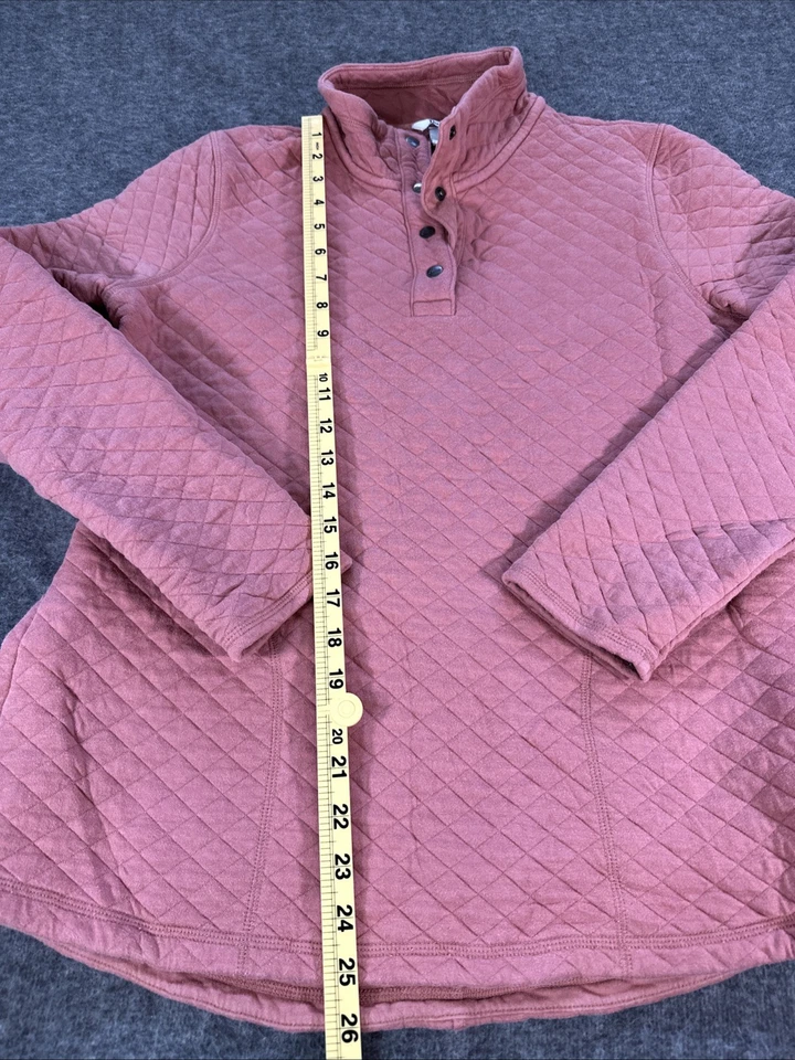Sudadera Duluth Mujer Rosa 1/4 Botones a Presión Acolchada Cuello Simulado Talla Mediana Foto 4 de 4