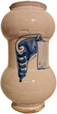 Albarello Antico Faenza Fine XVII - Inizio XVIII Secolo - Maiolica Farmacia Blu