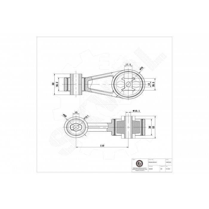 Support moteur droit Citroën C5 C6 résout claquement et vibrations au démarrage