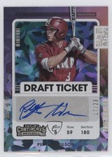 2021 Panini Contenders Draft Ticket 2 Cracked Ice 17/23 Peyton Wilson Auto k6j