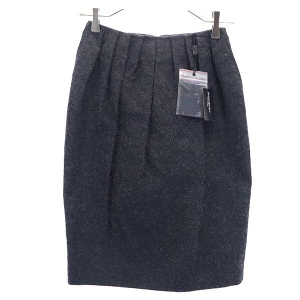 minigonna lunga YVES SAINT LAURENT misto mohair mai usata F36 nera donna