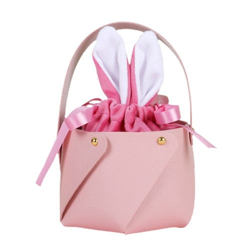 Easter Gift Bag with Handle Basket Create Atmosphere Happy Easter Rabbit Bunny - Picture 10 of 15