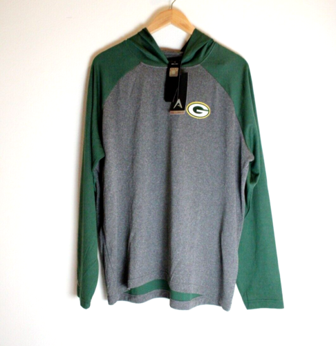Neuf avec étiquettes vêtements d'équipe Antigua Green Bay Packers manches longues à capuche hommes NFL taille grande - Photo 1 sur 12