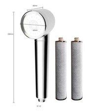 Pressurized beauty shower filter head SPA handheld nozzle with 2 carbon filt