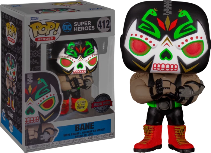 Batman - Bane Día de los Muertos Brilla en la Oscuridad Pop! Vinilo + PROTECTOR POP Foto 3 de 3