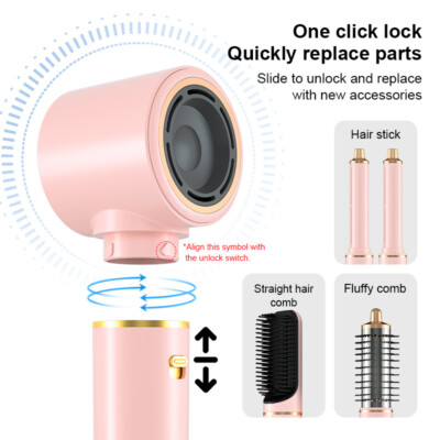 High-speed ion hair dryer, comb, straightener curling iron in 