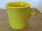 Yellow Fiesta Coffee Mug Ring Handle Homer Laughlin Pottery 8 ounce