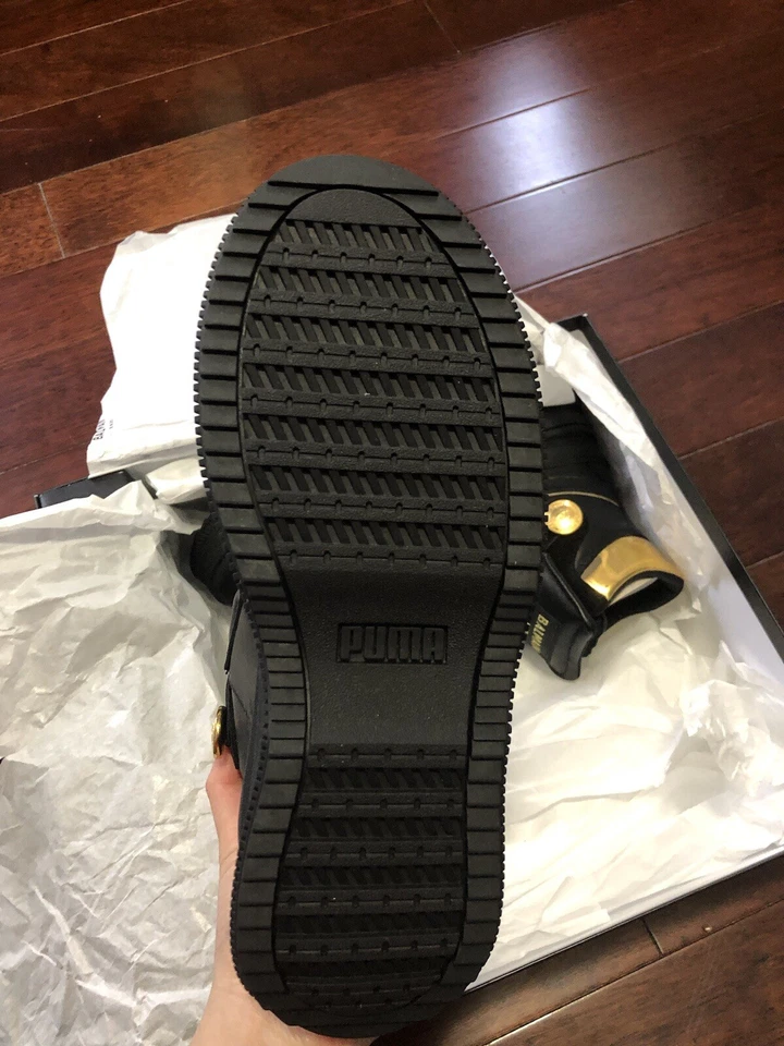 NUEVO Puma Balmain Cara Delevingne Negro DEVA Correas Tenis Botas Mujer’s 8 Foto 3 de 4