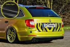 Heckdiffusor Heckansatz Heckschürze aus ABS für Skoda Superb 3T Carbon Optik
