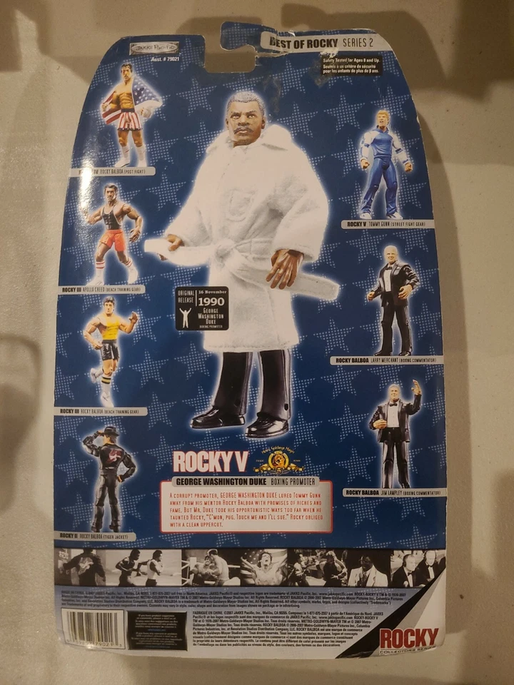 Rocky Collector's Series 2006 Rocky V George Washington Duke Jakks Pacific nuevo en paquete Foto 3 de 3