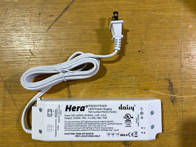 Hera PS24V/75/S. LED Power Supply, Input: 100-240VAC, Output:24VDC (IG-M75)