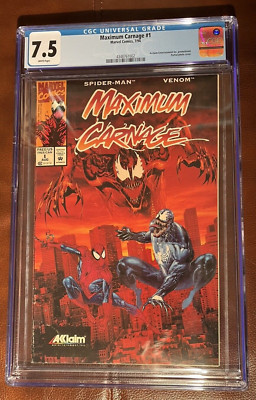 Maximum Carnage #1 ACCLAIM Spider-Man Venom RARE Comic CGC 7.5 V Fine Promo 1994