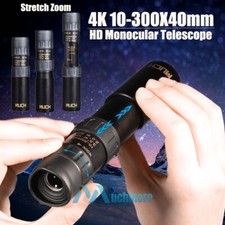 Day/Night Military Telescope 4K 10-300X40mm Stretch Zoom HD Monocular Waterproof