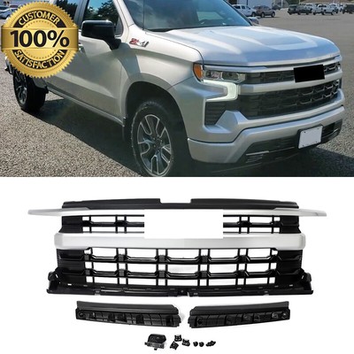 Silver Ice Front Bumper Grille For 2022 2023 2024 Chevy Silverado 1500 LTZ New