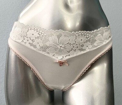 Victoria's Secret Thong Panty Body by Victoria White Soft Stretch Lace M L XL