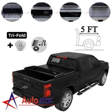 Hard Tri-Fold Tonneau Cover Fits 2016-2019 Toyota Tacoma Double Cab 5FT 60" Bed