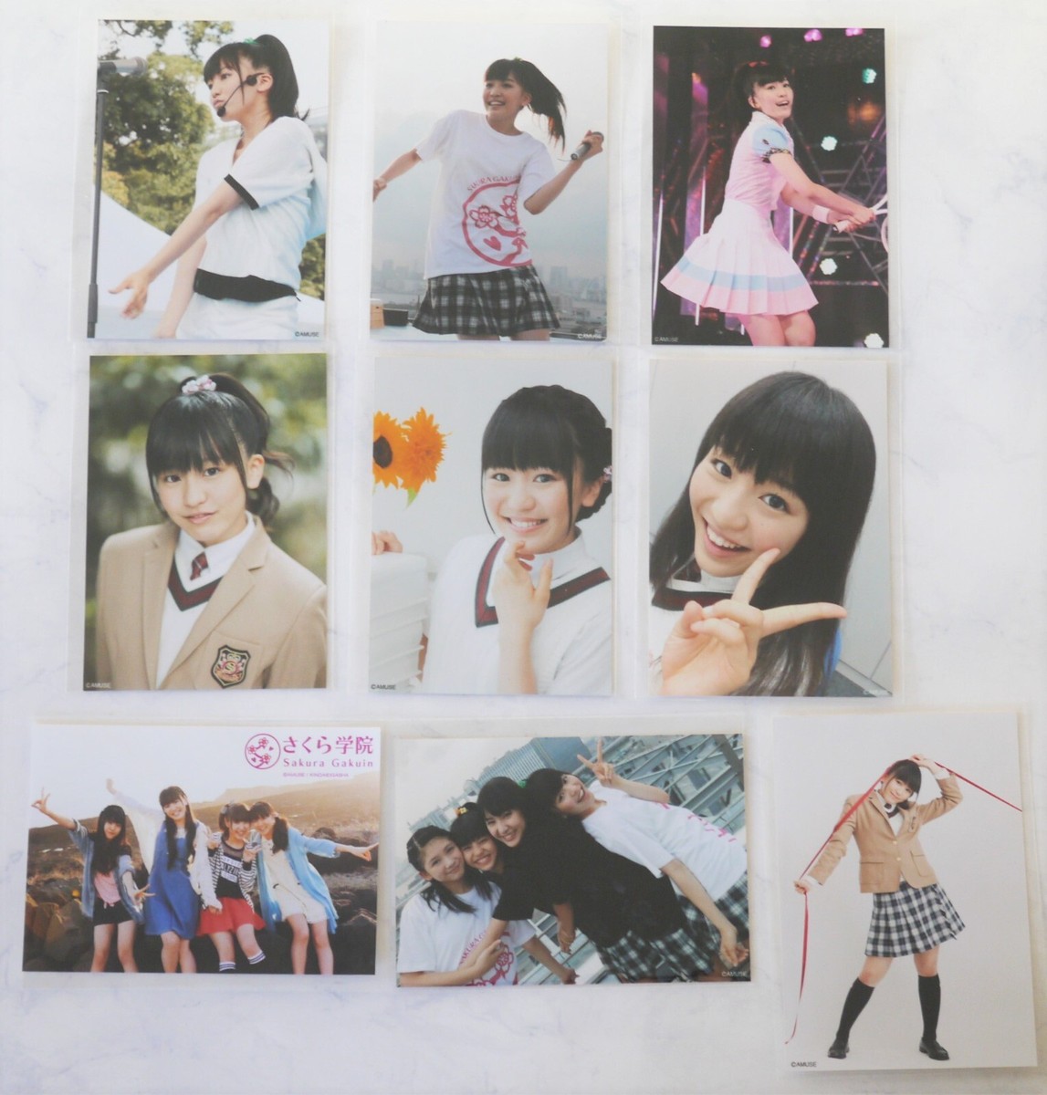 Sakura gakuin Initial raw photo Nene Sugisaki 9 pieces set