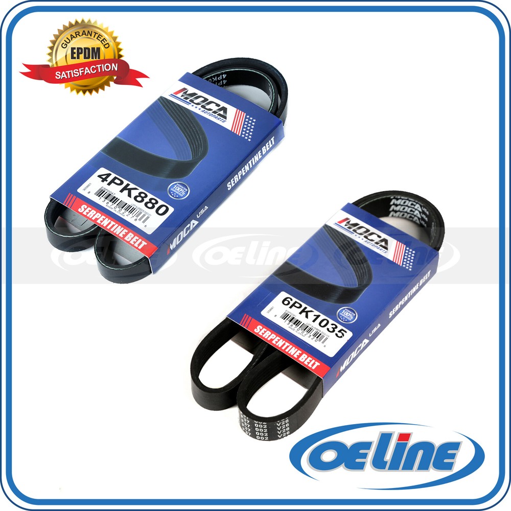 Drive Belt  Set for 95-10 Toyota Avalon Alt / AC Power Steering 4PK880 6PK1035