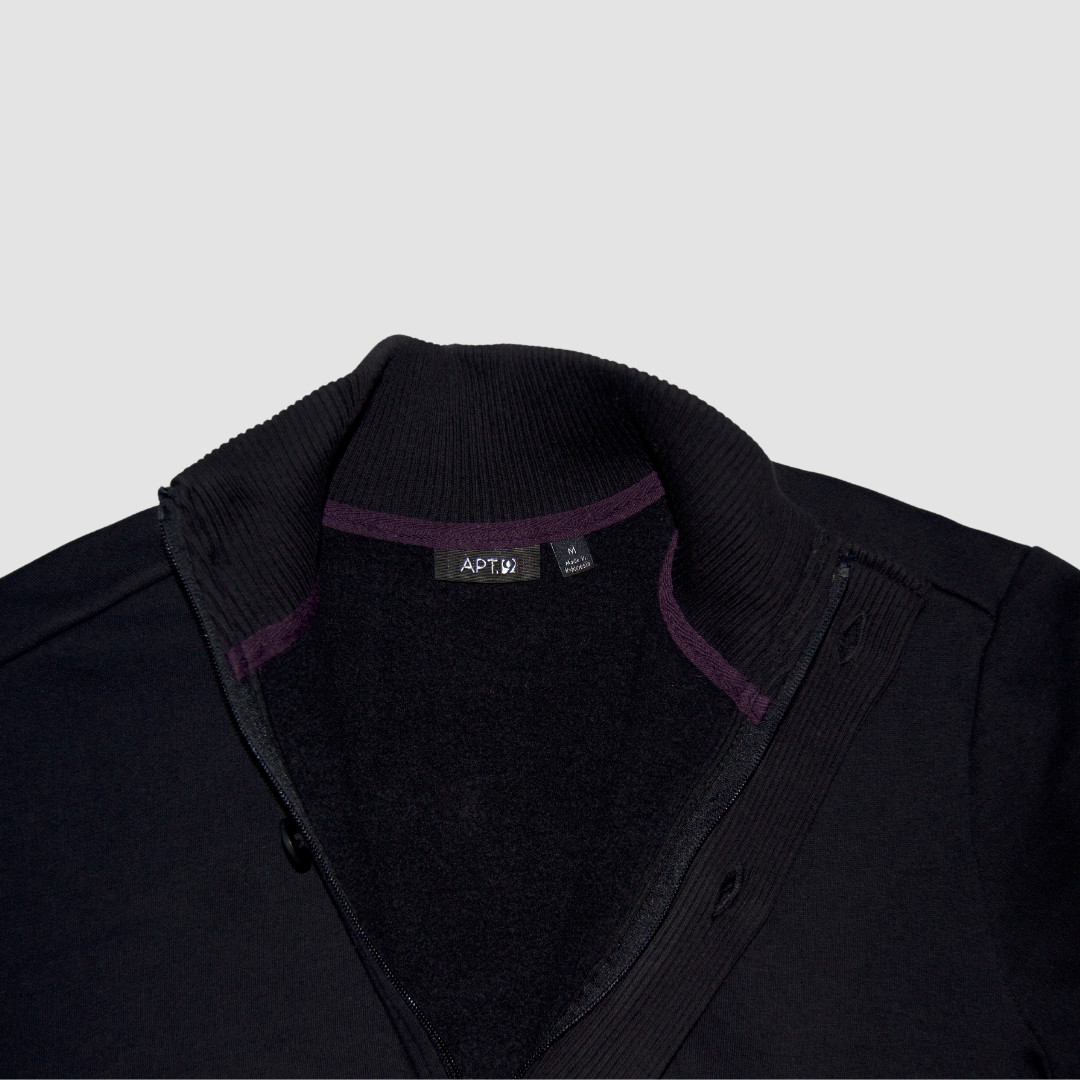 Apt. 9 Basic Black Letterman Style Heavyweight Ja… - image 2