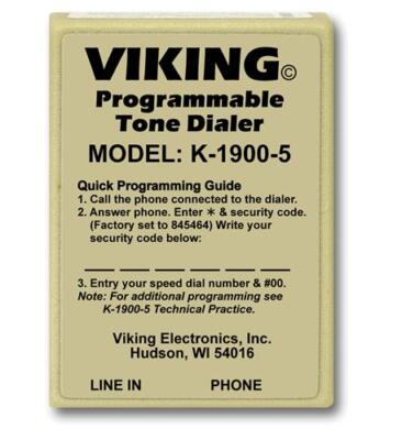Viking electronics K-1900-5 Viking Hot Dialer With Touch Tone