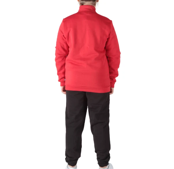 PUMA TUTA BAMBINO RAGAZZO FELPATA 670114 10 ROSSO NERO ZIP DA 7/8 A 15/16 - Immagine 2 di 4