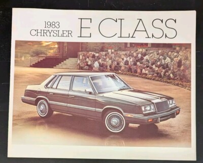 1983 Chrysler E Class Original Car Sales Brochure Catalog 6 Pages