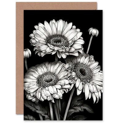 Elegante Gerbera Blumen Floral Danke bald gesund Grußkarte